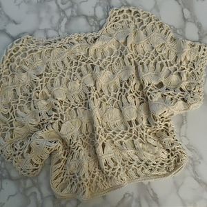 Crochet Swimwear Coverup Croptop